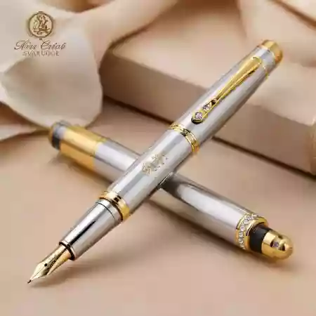 Classic Fountain Pen with gold accents featuring timeless design and traditional fountain pen characteristics for professional use