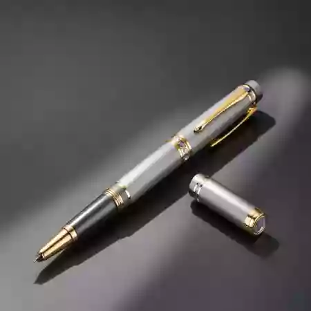 Custom engraved luxury pen with personalized initials and intricate patterns for special occasions and corporate gifts